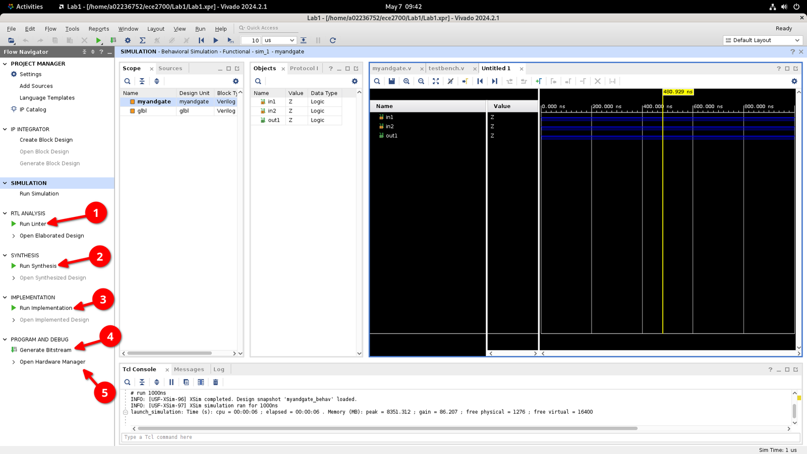 Screenshot of Vivado Board Programming Process
